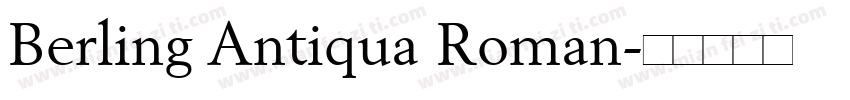 Berling Antiqua Roman字体转换